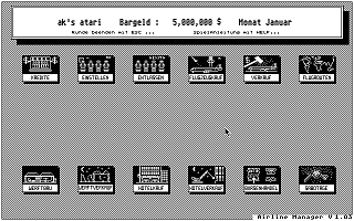 Airline Manager atari screenshot